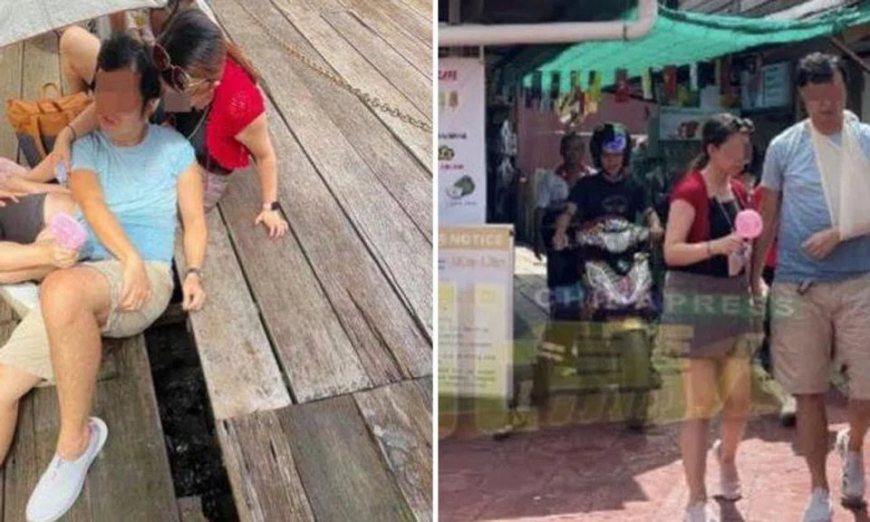 S'pore tourist injured after falling through rotting boardwalk in Penang