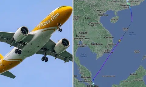 Scoot said the flight encountered turbulence as it was approaching Guangzhou. Photos: Lianhe Zaobao, FlightRadar24