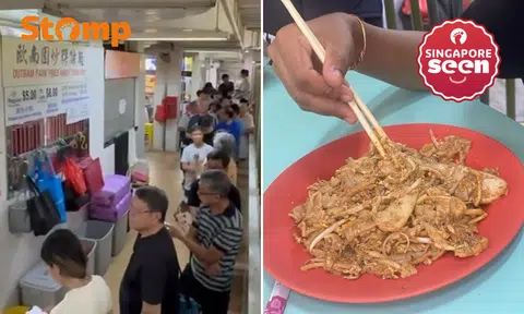 Man queues for an hour to get his char kway teow at Chinatown food centre -- then fire breaks out