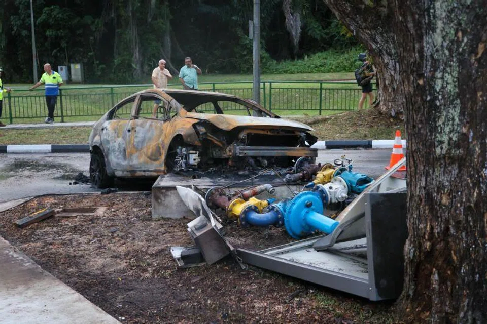 What was left of the car.