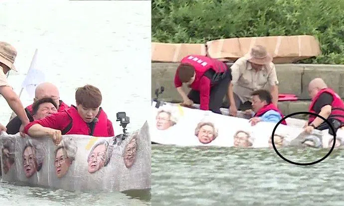 Can this trio who weigh almost 300kg float on a paper boat? | STOMP