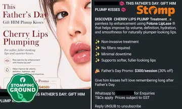 Stomper slams clinic’s cringey Father’s Day ad about ‘plump kisses’