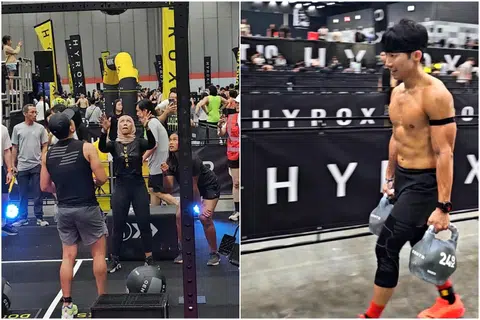 Ms Kamilah Tohar (left) and Mr Edward Soon (right) have both done multiple Hyrox races.