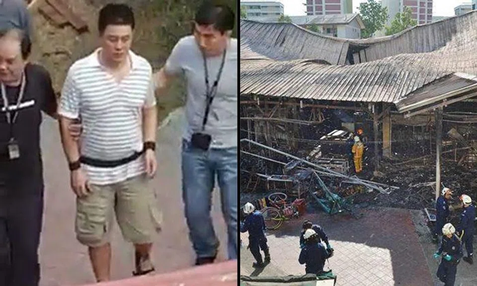 41-year-old man charged with causing Jurong West market fire: Video shows him being brought back to crime scene
