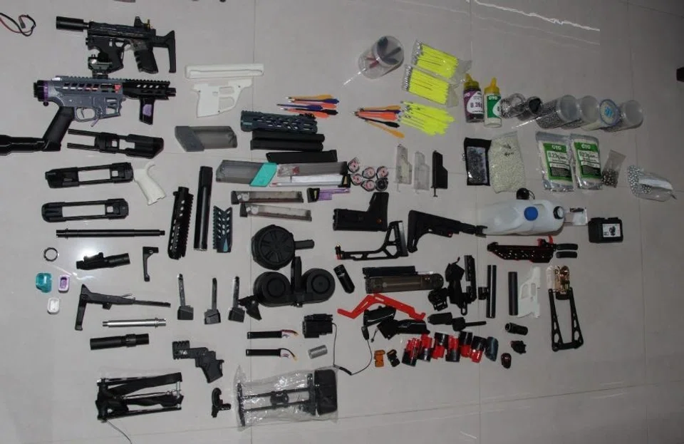 weapons found in man’s potong pasir unit