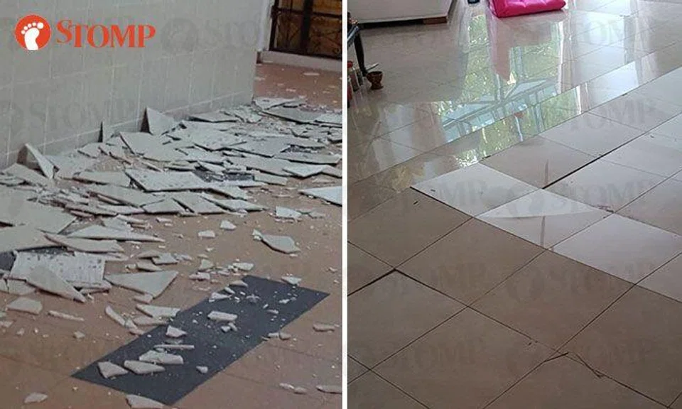 Tiles 'pop out' in HDB flats at multiple estates in S'pore, 'fall apart' at Toa Payoh