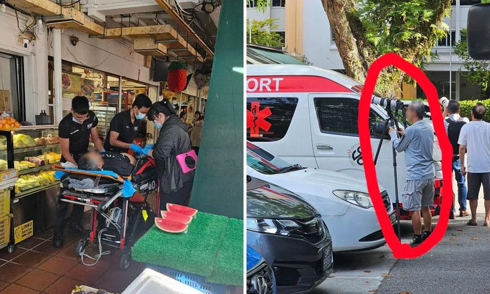 birdwatcher blocks ambulance bukit merah