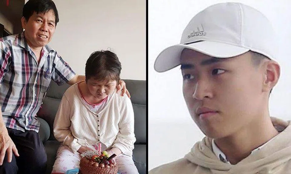 Madam Ang Liu Kiow (second from left) is slowly recovering said her husband Mr Liang Lun Hua (leftmost). She still has no memories of her past after getting knocked down by e-scooter rider Nicholas Ting Nai Jie. PHOTO: SHIN MIN DAILY NEWS