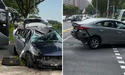 Two taken to hospital after accident at Yio Chu Kang Road junction
