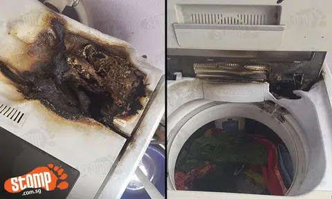 Washing machine catches fire in CCK resident's home