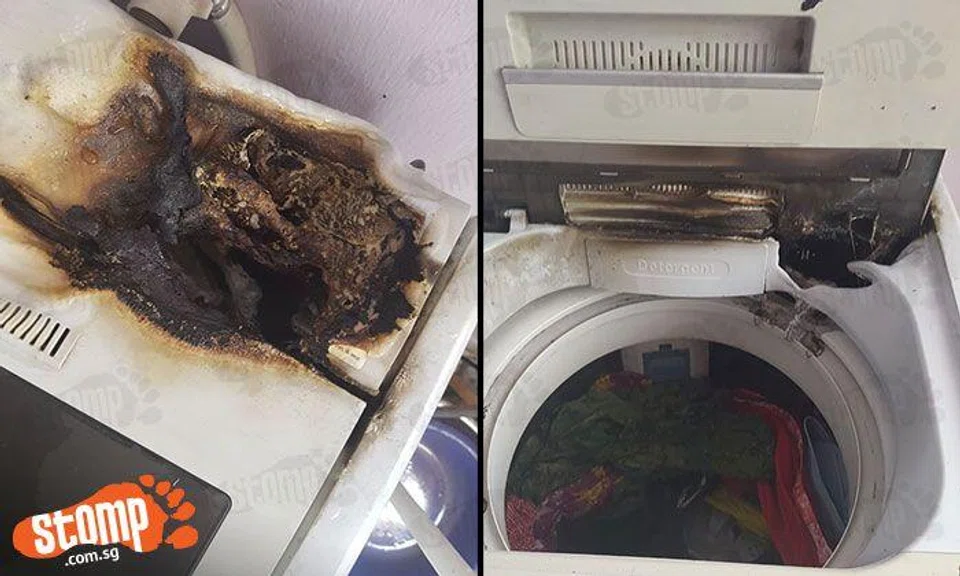 Washing machine catches fire in CCK resident's home