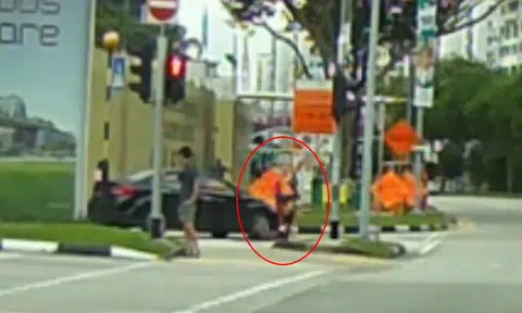E-scooter rider sent flying with food package after getting hit by car at zebra crossing