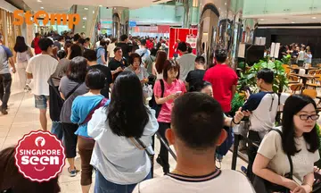 queue for NDP 2026 tickets at Marina Square