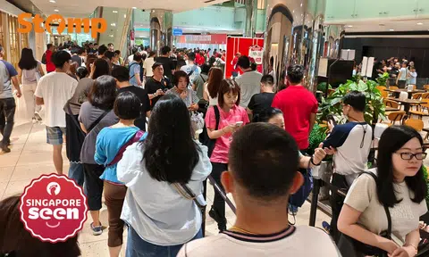 queue for NDP 2026 tickets at Marina Square