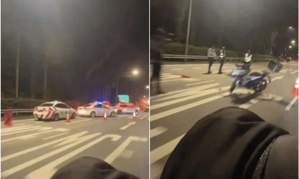 A 31-year-old male motorcyclist was taken unconscious to hospital, where he subsequently died, the police said.