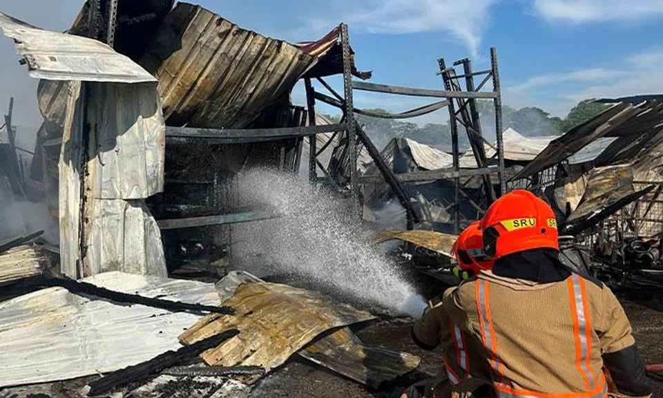 SCDF puts out Sungei Tengah storage shed fire