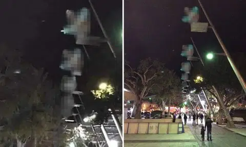 A photo of Christmas lights resembling male genitals circulating online recently was not taken at Orchard Road as it is purported to be.