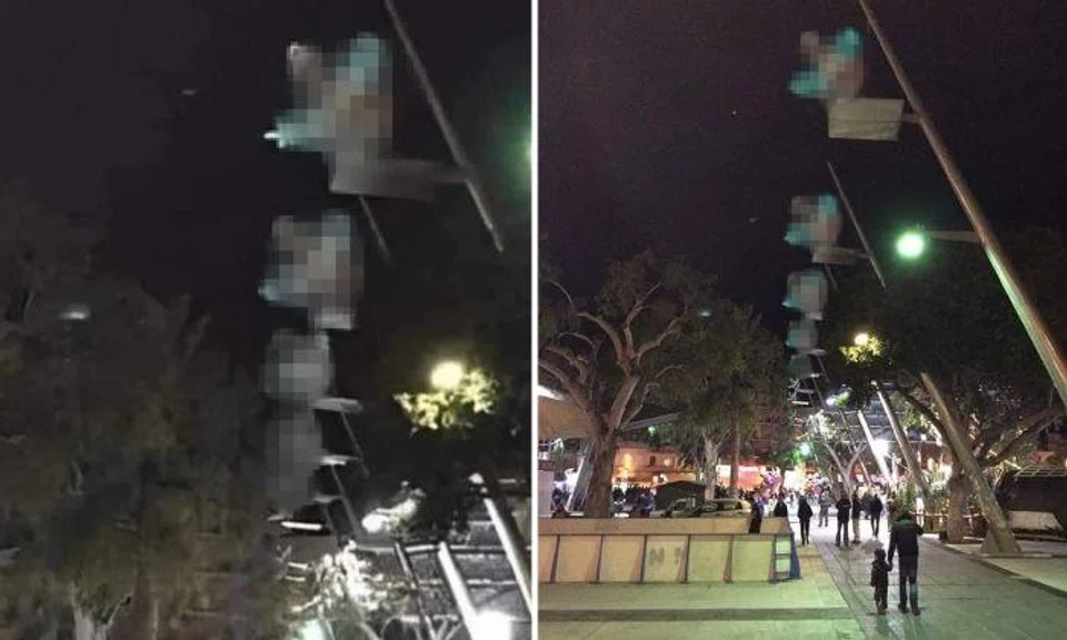 A photo of Christmas lights resembling male genitals circulating online recently was not taken at Orchard Road as it is purported to be.