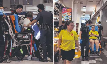bedok coffee shop fight man assaults 3 people