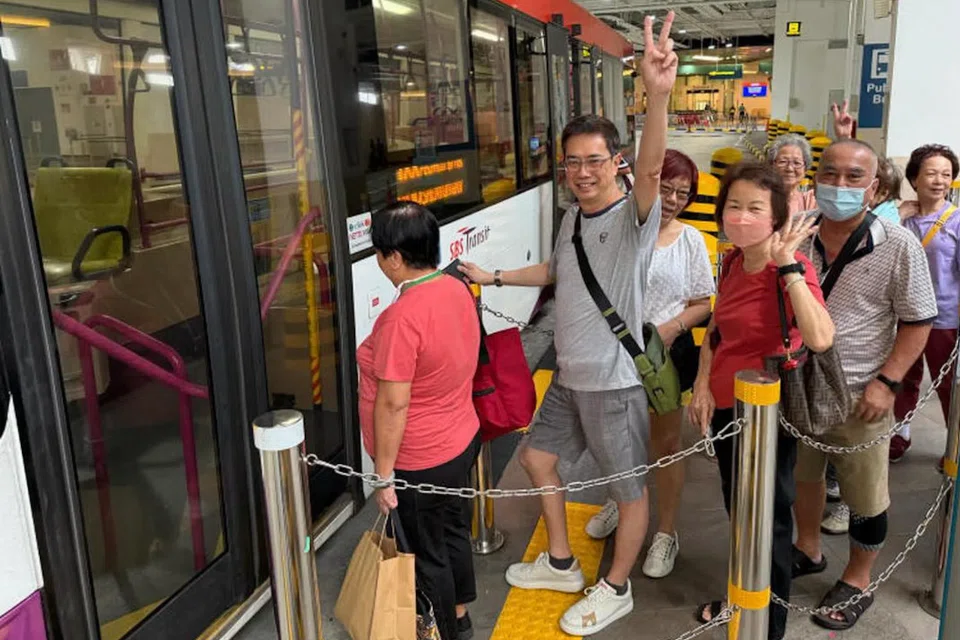 The Singaporeans disembarked from the cruise ship to head to the polling booths on May 3.