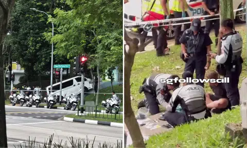 van chased by police