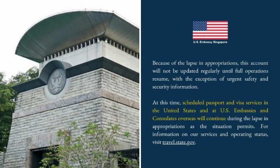 Scheduled visa services at US Embassy will continue 'as situation permits' during govt shutdown