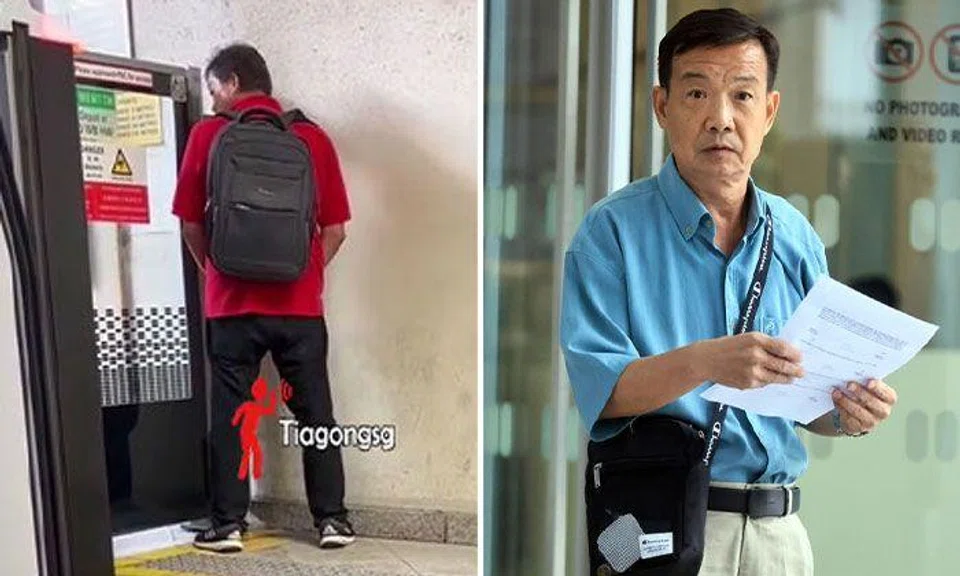 Soo Fook Khan (left) and Zhou Hongwei were charged with urinating at Tanah Merah MRT Station and Potong Pasir MRT Station respectively. PHOTOS: INSTAGRAM, ST