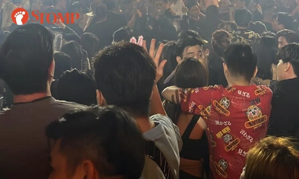 Stomper Young shared photos of the scene inside the club on the night of the incident.