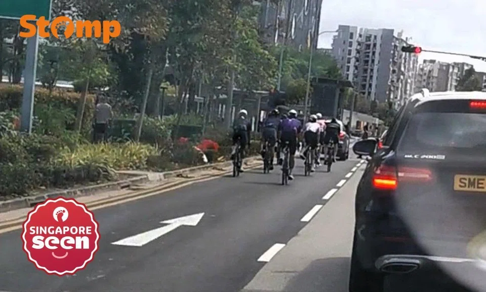 Cyclists in Pasir Ris