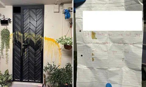 Man arrested after splashing Bedok unit with yellow paint and threatening to burn resident's home