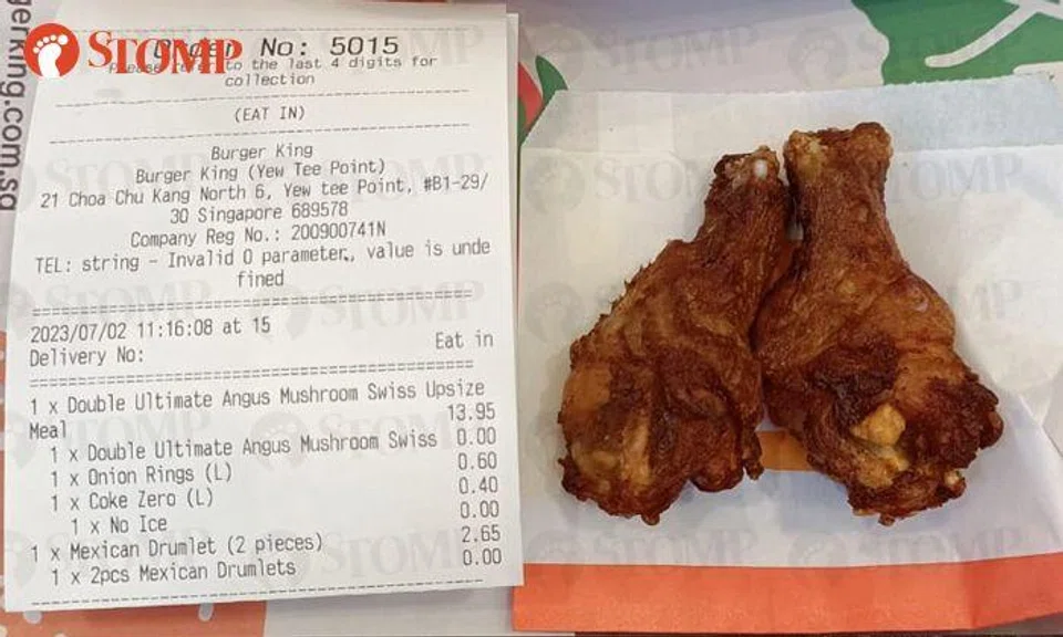 Burger King checks product after customer is left speechless by 'world's tiniest drumlets'