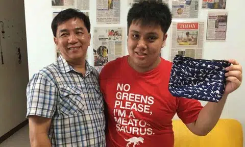 Father of autistic boy behind 'dino pouch' works 7 days a week as taxi driver