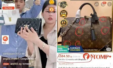 Sellers of fake branded goods cover logos on products to evade detection by online platform