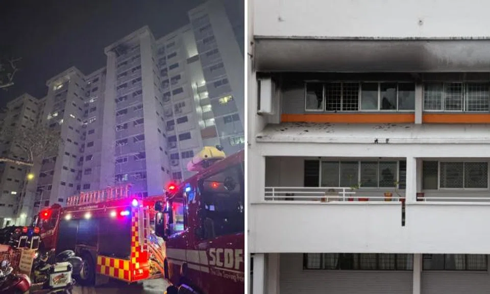 A fire broke out at Block 108 Bukit Purmei Road.