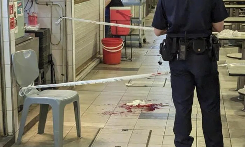 fighting at hawker centre