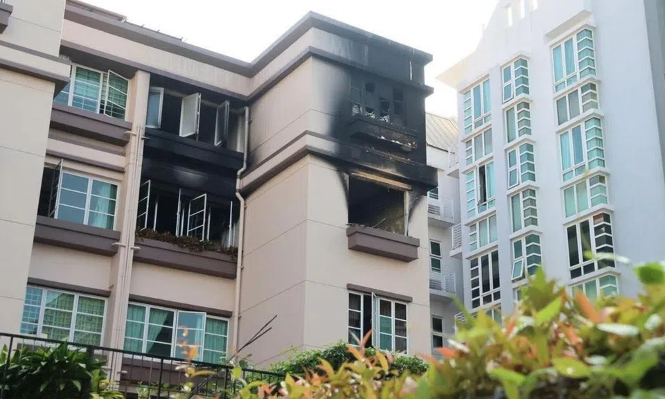 A man allegedly set fire to clothes after arguing with his wife. 