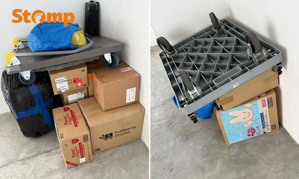 Unattended parcels at Jalan Satu block