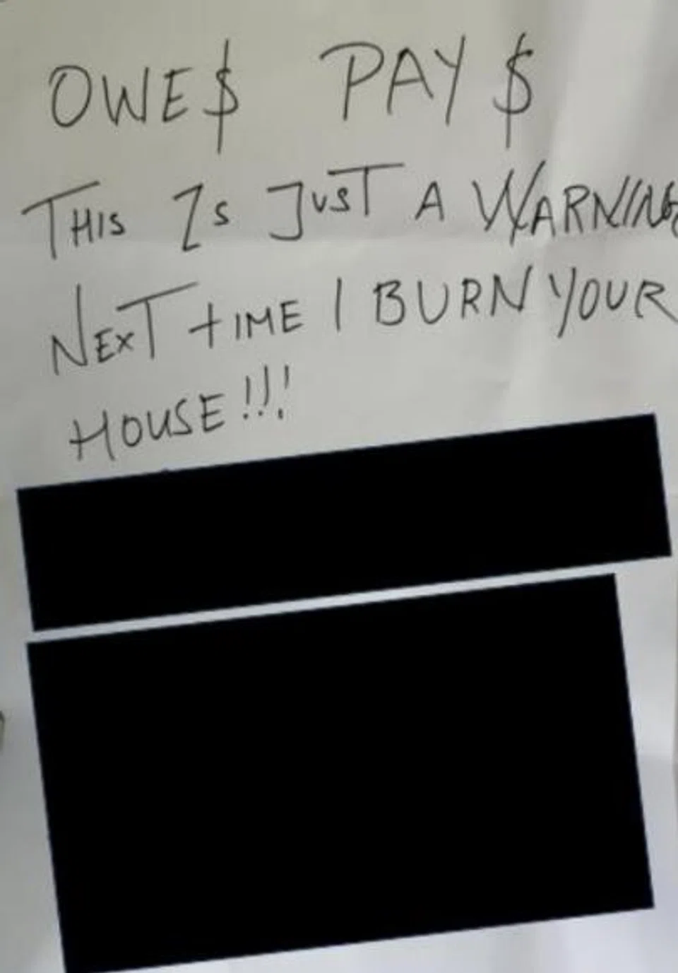 loanshark harassment debtor’s note