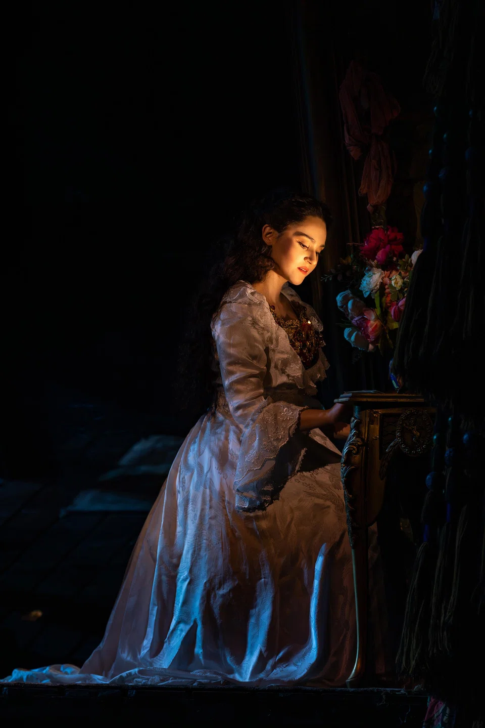 British actress Grace Roberts as Christine in The Phantom Of The Opera musical.