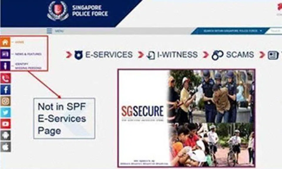 Fake police website phishes for credit card details and internet banking credentials