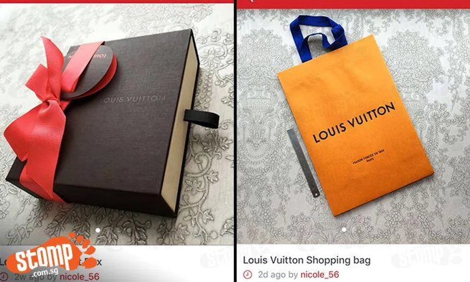 Fancy cash and unwilling to part with your luxury goods? Just sell your branded paper bags online like this person