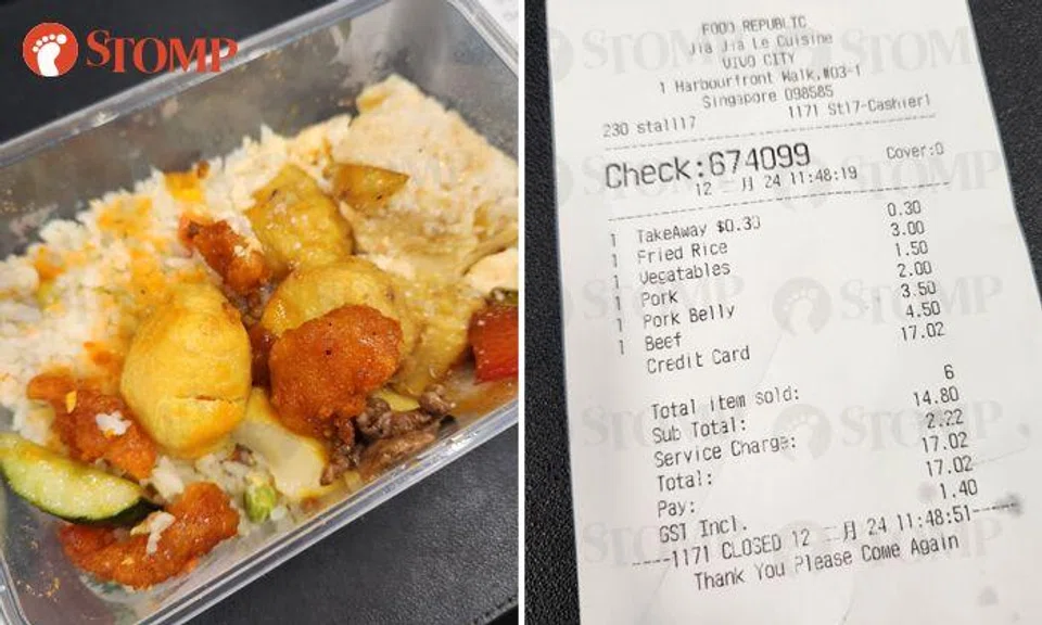 Man shares tough lessons learnt after $17 cai png with 'unfair burden' of 15% CNY surcharge