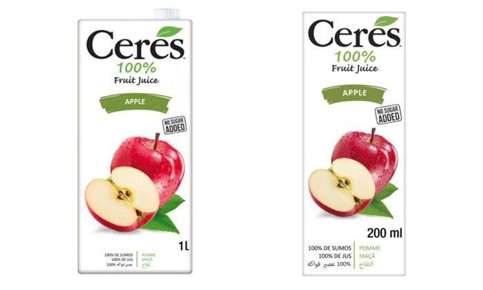 SFA is recalling Ceres 100% Apple Juice products after elevated levels of patulin were detected. PHOTOS: SFA