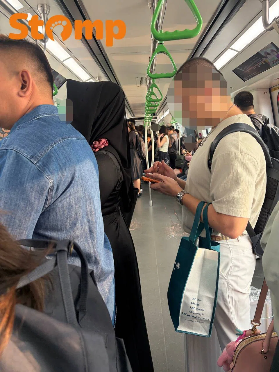 Passengers avoid MRT cabin due to vomit on the floor