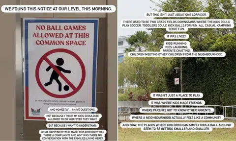 questions no ball games allowed signs common spaces