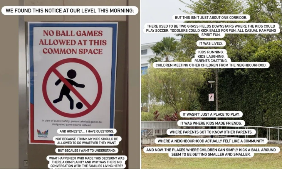 questions no ball games allowed signs common spaces