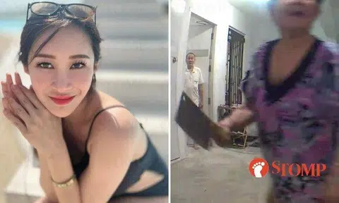 Stomper Nicole shared videos of an elderly neighbour threatening the previous resident of her flat with a chopper.