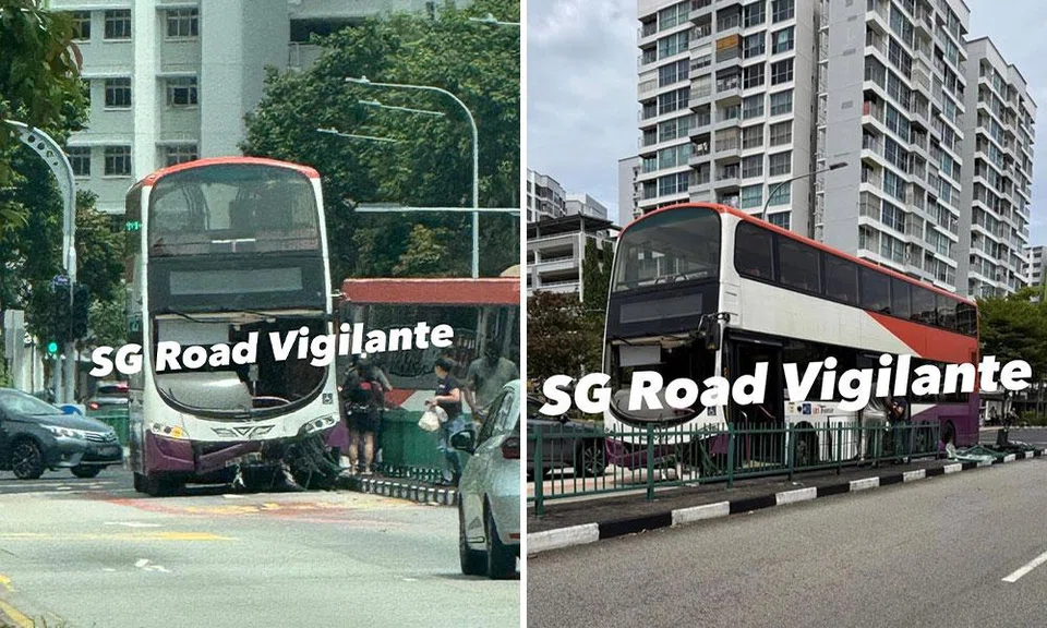 The bus was believed to have self-skidded at the junction of Tampines Concourse and Tampines Central 8.