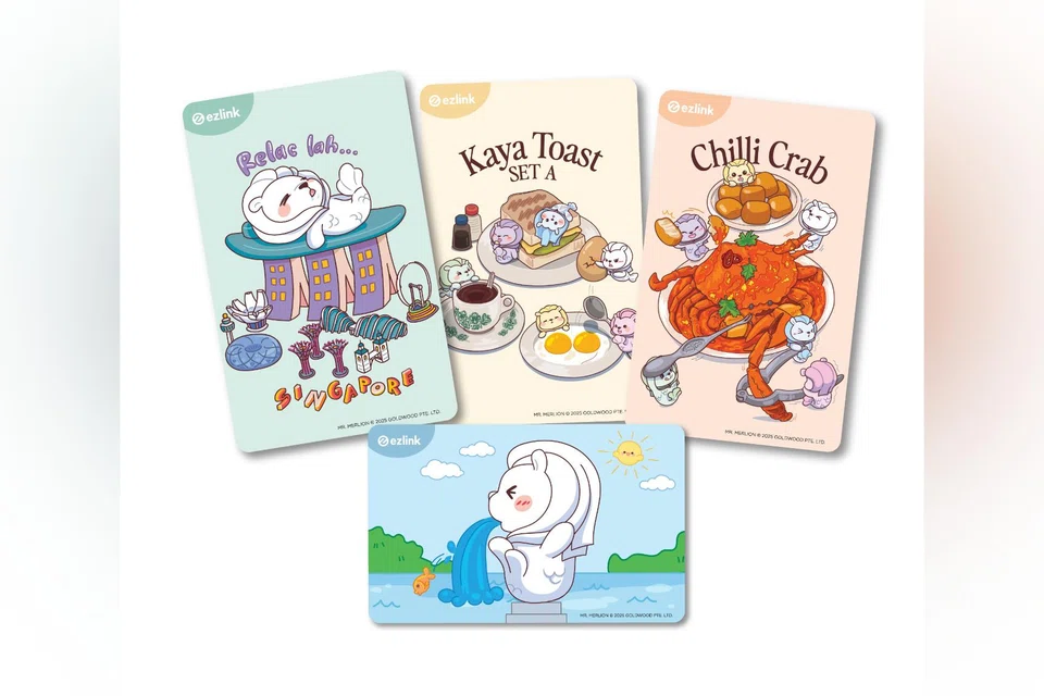 The Mr Merlion ez-link cards cost $10 each and come with a load value of $5. These will be available from July 2.