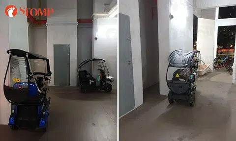 Resident complains of PMAs seen at Yew Tee void deck for a year: Town council reminds users to park responsibly